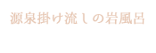源泉掛け流しの岩風呂